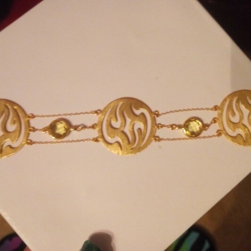 Swirl Circle Bracelet Checker Cut Citrine 55$
